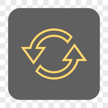 Eşitleme okları yuvarlak kare düğme