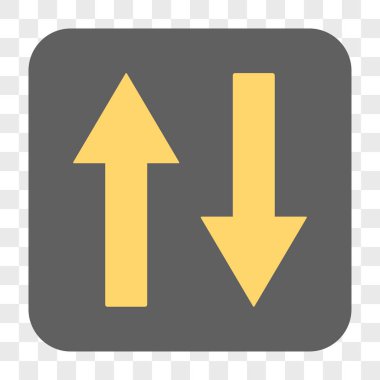 Dikey Çevir okları yuvarlak kare düğme