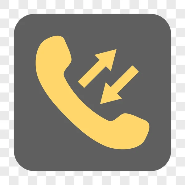 Telefoon pratende afgeronde vierkante knop — Stockvector