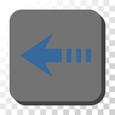 Sol yuvarlak kare vektör düğme göndermek