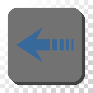 Sol yuvarlak kare vektör düğme göndermek