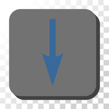 Yuvarlatılmış Kare vektör düğmesini aşağı ok keskin