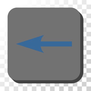 Keskin ok sol düğme kare vektör yuvarlak