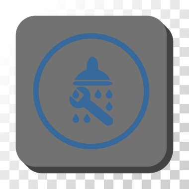 Duş sıhhi tesisat yuvarlak kare vektör düğmesi