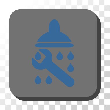 Duş sıhhi tesisat yuvarlak kare vektör düğmesi