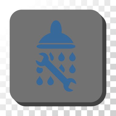 Duş sıhhi tesisat yuvarlak kare vektör düğmesi