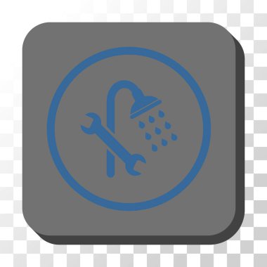 Duş sıhhi tesisat yuvarlak kare vektör düğmesi