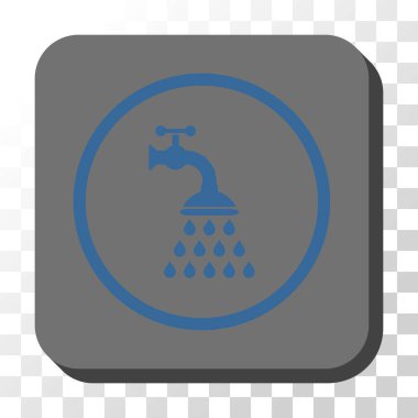 Duş musluk yuvarlak kare vektör düğmesi