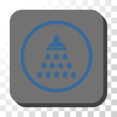 Duş yuvarlatılmış kare vektör düğmesi