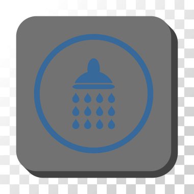 Duş yuvarlatılmış kare vektör düğmesi