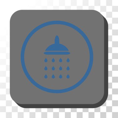 Duş yuvarlatılmış kare vektör düğmesi