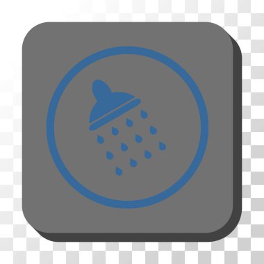 Duş yuvarlatılmış kare vektör düğmesi