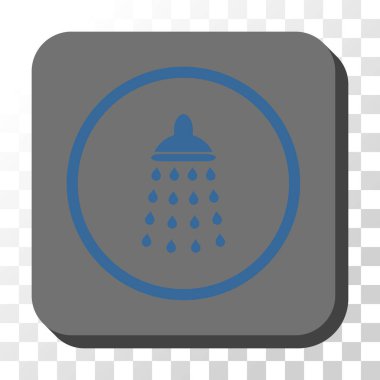 Duş yuvarlatılmış kare vektör düğmesi