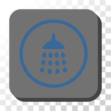 Duş yuvarlatılmış kare vektör düğmesi