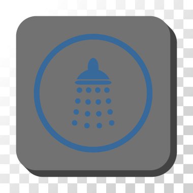 Duş yuvarlatılmış kare vektör düğmesi