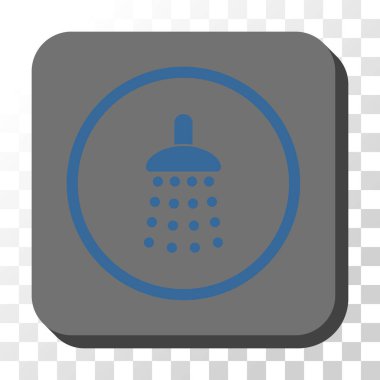 Duş yuvarlatılmış kare vektör düğmesi