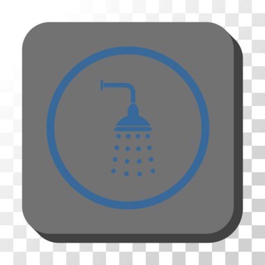 Duş yuvarlatılmış kare vektör düğmesi