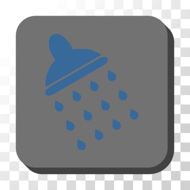 Duş yuvarlatılmış kare vektör düğmesi