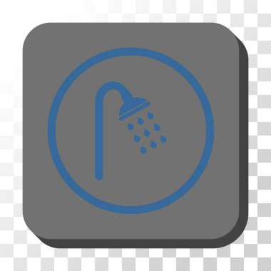 Duş yuvarlatılmış kare vektör düğmesi