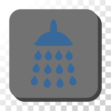 Duş yuvarlatılmış kare vektör düğmesi