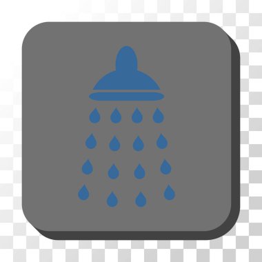 Duş yuvarlatılmış kare vektör düğmesi