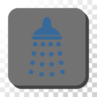 Duş yuvarlatılmış kare vektör düğmesi