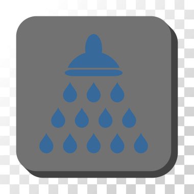 Duş yuvarlatılmış kare vektör düğmesi