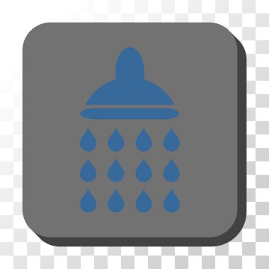 Duş yuvarlatılmış kare vektör düğmesi