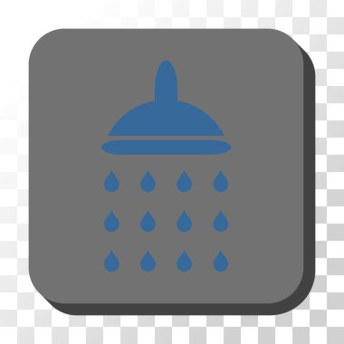 Duş yuvarlatılmış kare vektör düğmesi