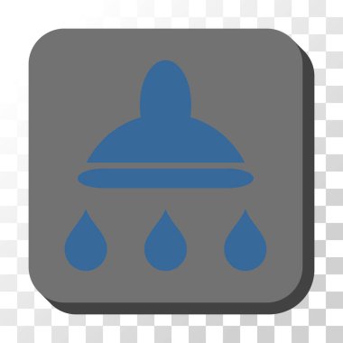 Duş yuvarlatılmış kare vektör düğmesi