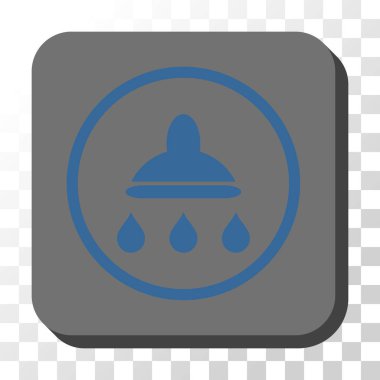 Duş yuvarlatılmış kare vektör düğmesi