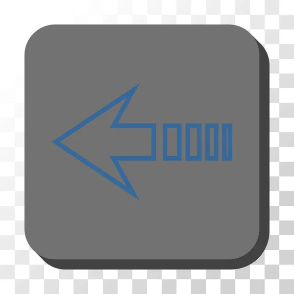 Enviar botón cuadrado redondeado izquierdo del vector — Vector de stock