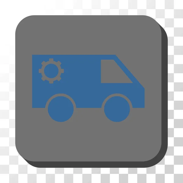 Bouton vectoriel carré arrondi de voiture de service — Image vectorielle