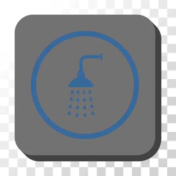 Shower Rounded Square Vector Button — Stockvector