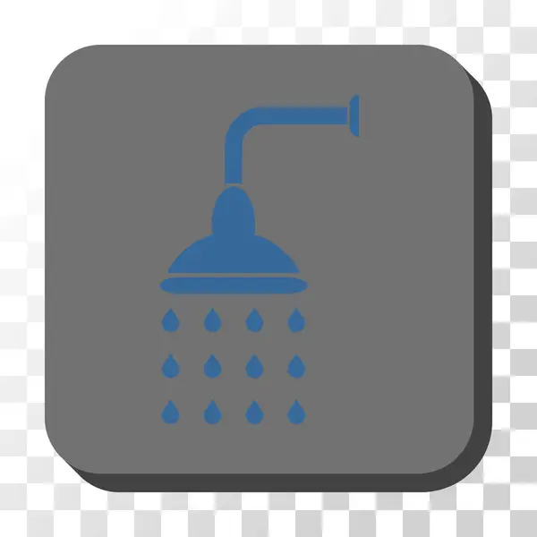 Shower Rounded Square Vector Button — Stockvector