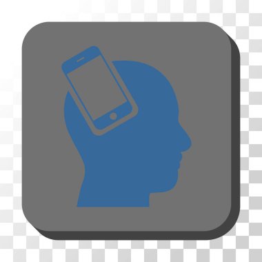 Smartphone kafa Tümleştirme yuvarlak kare vektör düğmesi