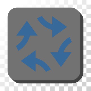 Oklar yuvarlatılmış kare vektör düğmesini girdap