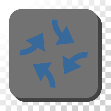 Oklar yuvarlatılmış kare vektör düğmesini girdap