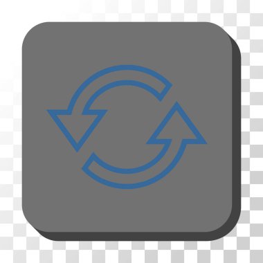 Eşitleme okları yuvarlak kare vektör düğmesi