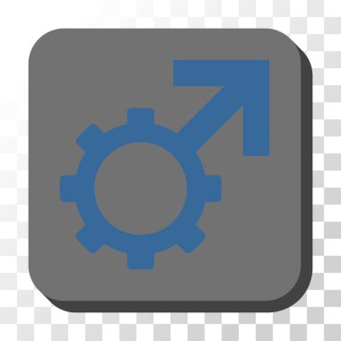 Teknolojik Potence yuvarlak kare vektör düğmesi