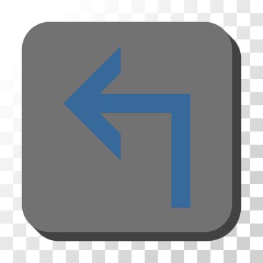 Sol yuvarlak kare vektör düğmesini kapatma