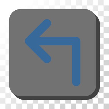 Sol yuvarlak kare vektör düğmesini kapatma