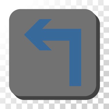 Sol yuvarlak kare vektör düğmesini kapatma