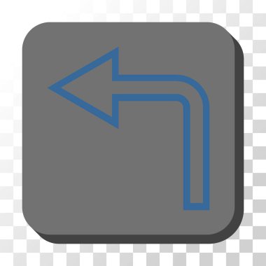 Sol yuvarlak kare vektör düğmesini kapatma