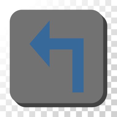 Sol yuvarlak kare vektör düğmesini kapatma