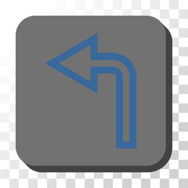 Sol yuvarlak kare vektör düğmesini kapatma