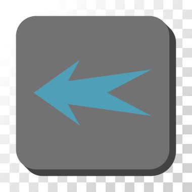 Ok sol düğme kare vektör yuvarlak