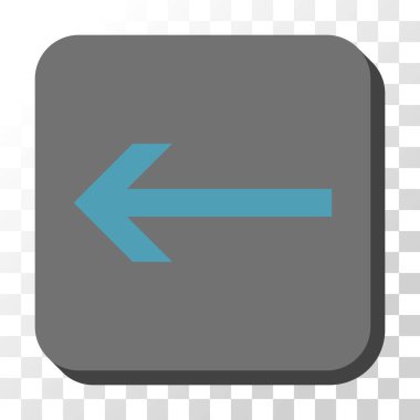 Ok sol düğme kare vektör yuvarlak