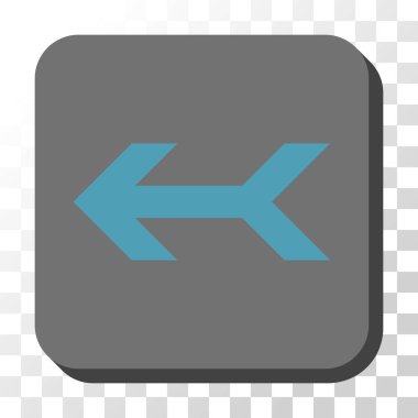 Ok sol düğme kare vektör yuvarlak