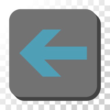 Ok sol düğme kare vektör yuvarlak